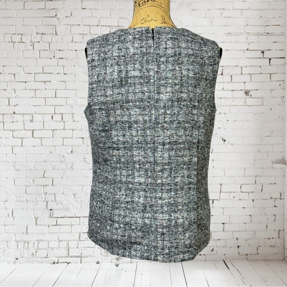 352 - CALVIN KLEIN- BLOUSE - TOP - SLEEVELESS - BLACK/WHITE/GREY - SIZE XL - Picture 6 of 15
